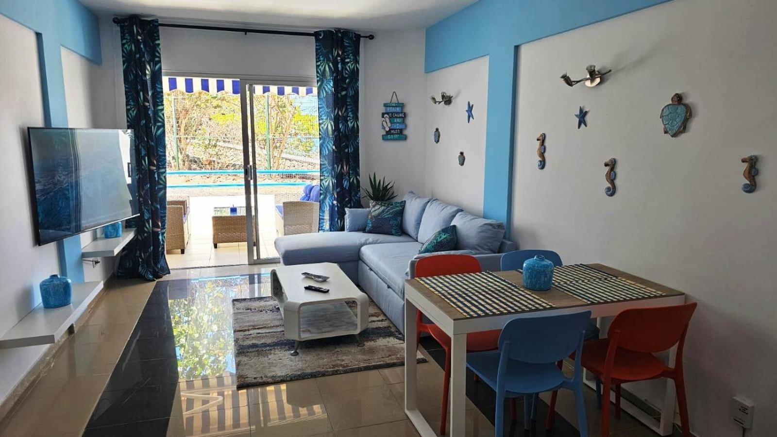 Blue Bay Paradise - Beach Front Apartment With Sea View Playa Paraiso  Luaran gambar