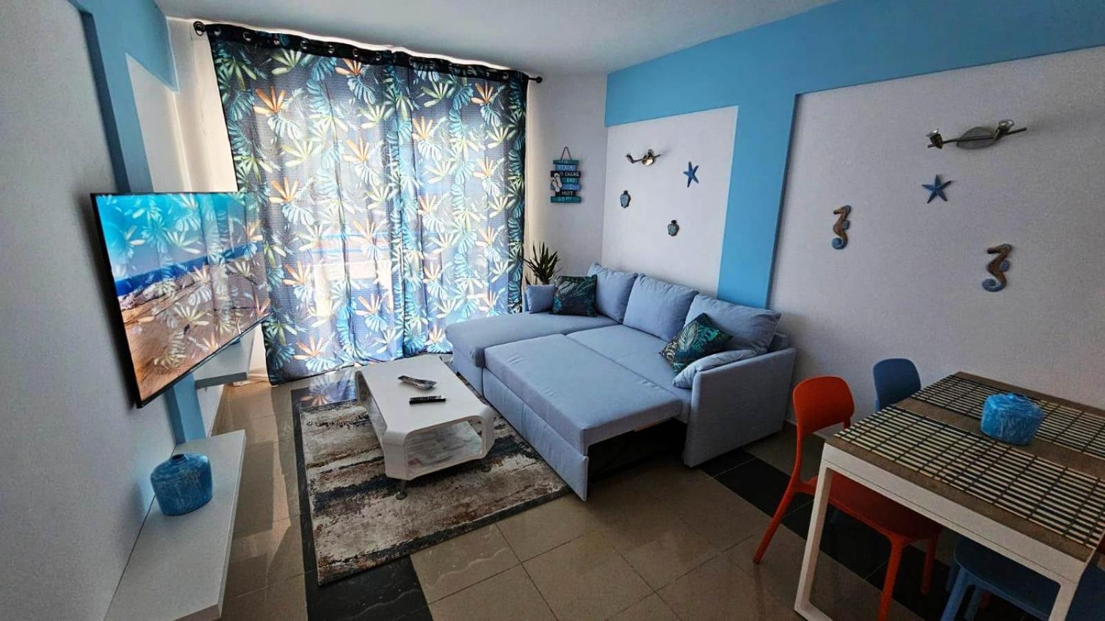 Blue Bay Paradise - Beach Front Apartment With Sea View Playa Paraiso  Luaran gambar